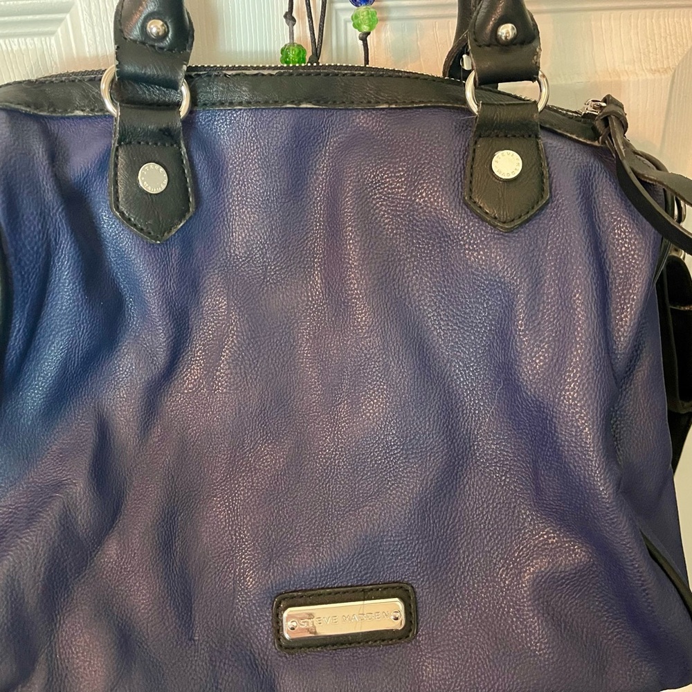 Steve Madden Blue Satchel Purse with shoulder strap